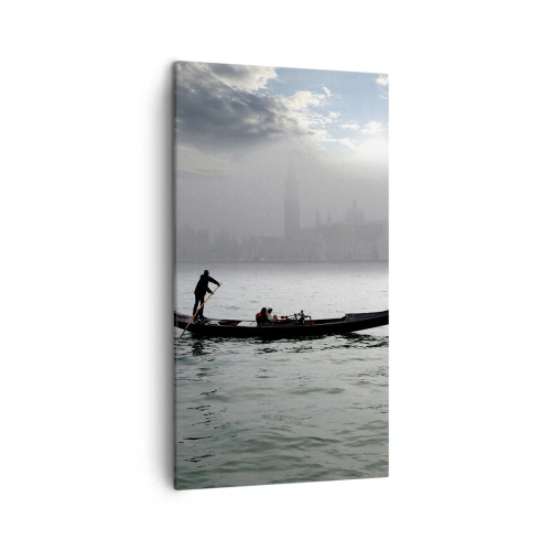 Impression sur toile - Image sur toile - Une ville fabuleuse faite d'eau et de brouillard - 45x80 cm