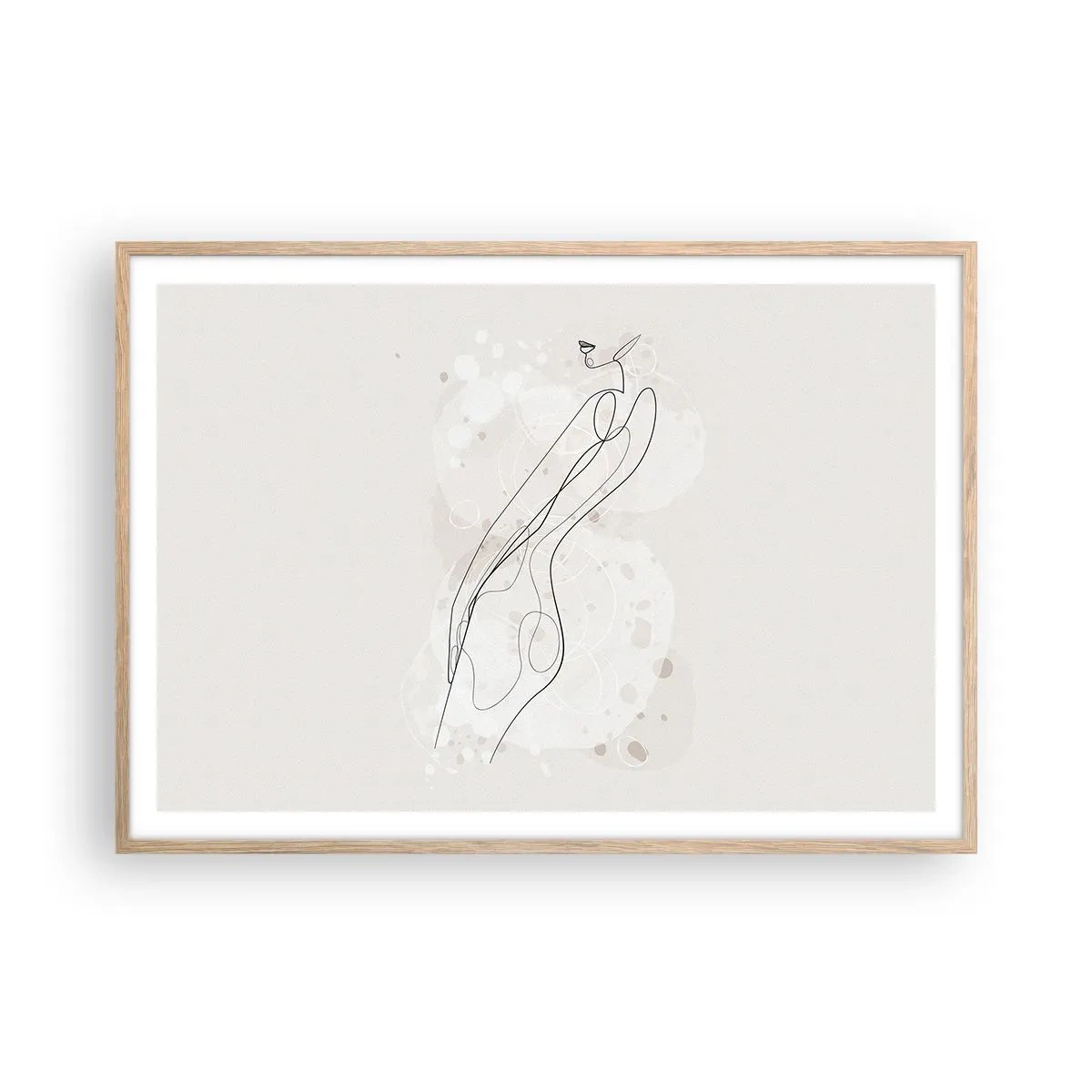 Affiche dans un chêne clair - Poster - Trompe l'oeil - 100x70 cm