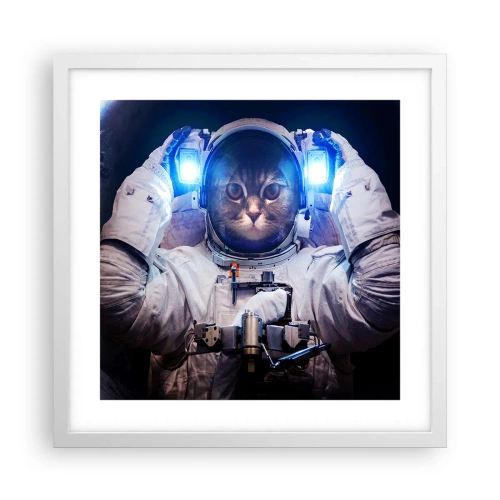 Affiche dans un cadre blanc - Poster - Houston, vous avez un problème - 40x40 cm