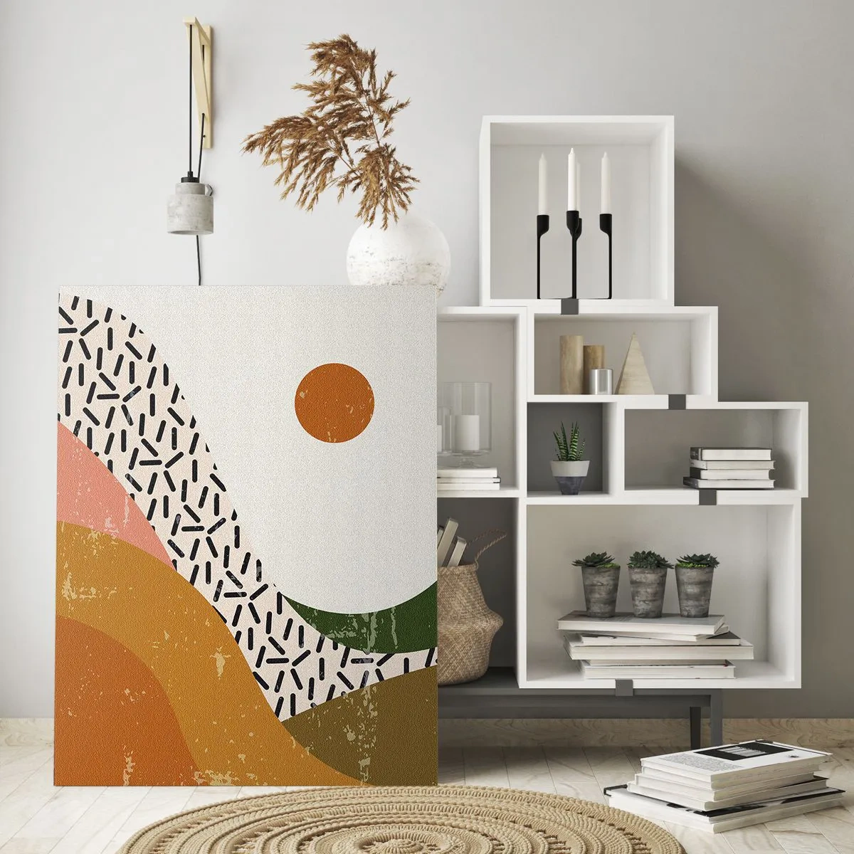 Impression sur verre - Image sur verre - Abstraction solaire - 70x100 cm