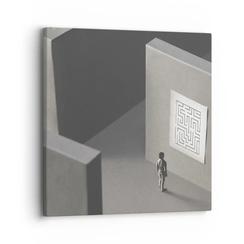 Impression sur toile - Image sur toile - Mais où suis-je? - 30x30 cm