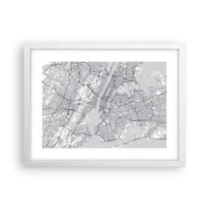 Affiche dans un cadre blanc - Poster - Anatomie de la métropole - 40x30 cm
