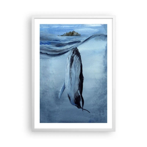 Affiche dans un cadre blanc - Poster - Deux mondes nordiques - 50x70 cm