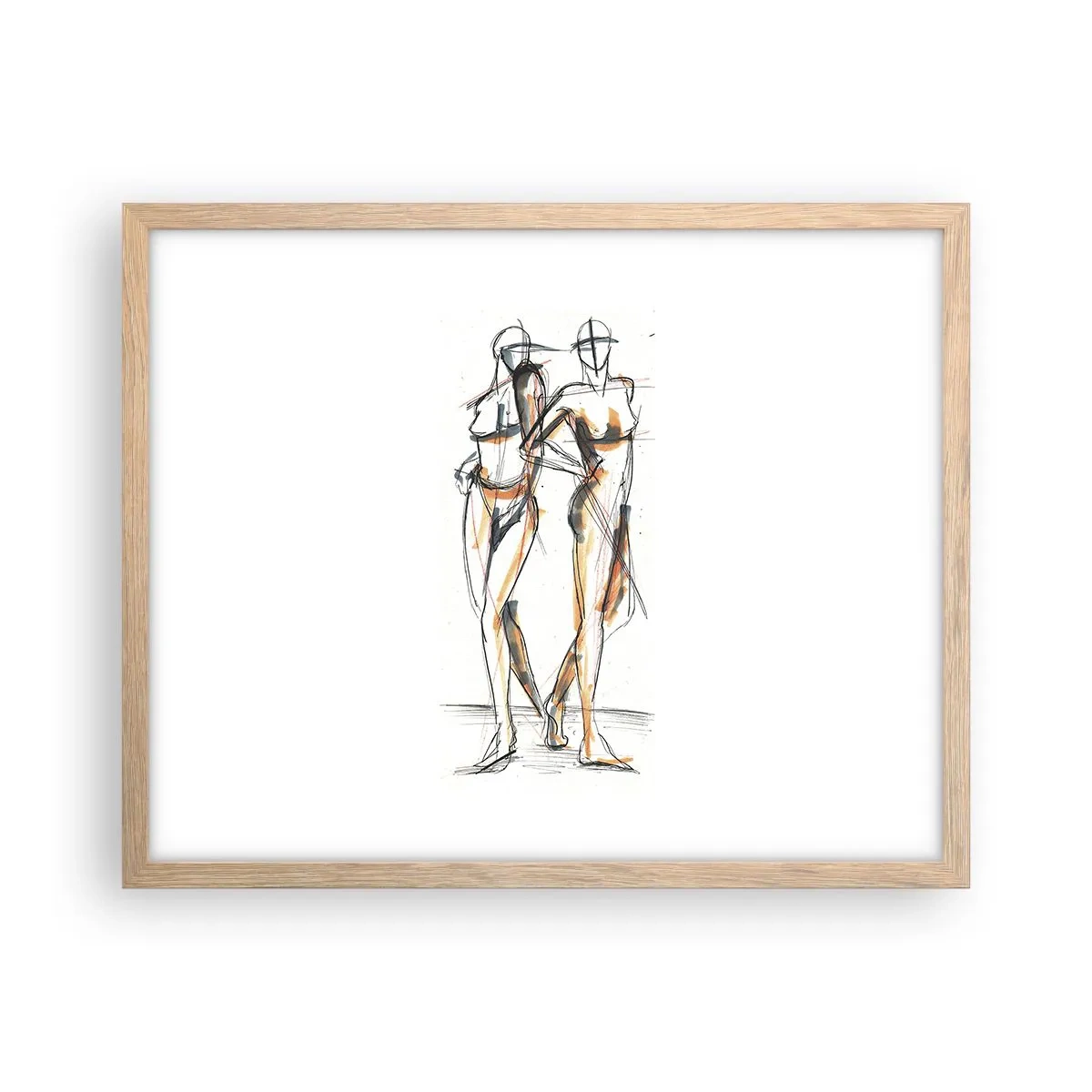 Affiche dans un chêne clair - Poster - Étude de la grâce - 50x40 cm