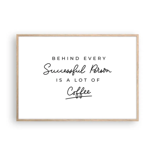 Affiche dans un chêne clair - Poster - Secret du succès - 100x70 cm