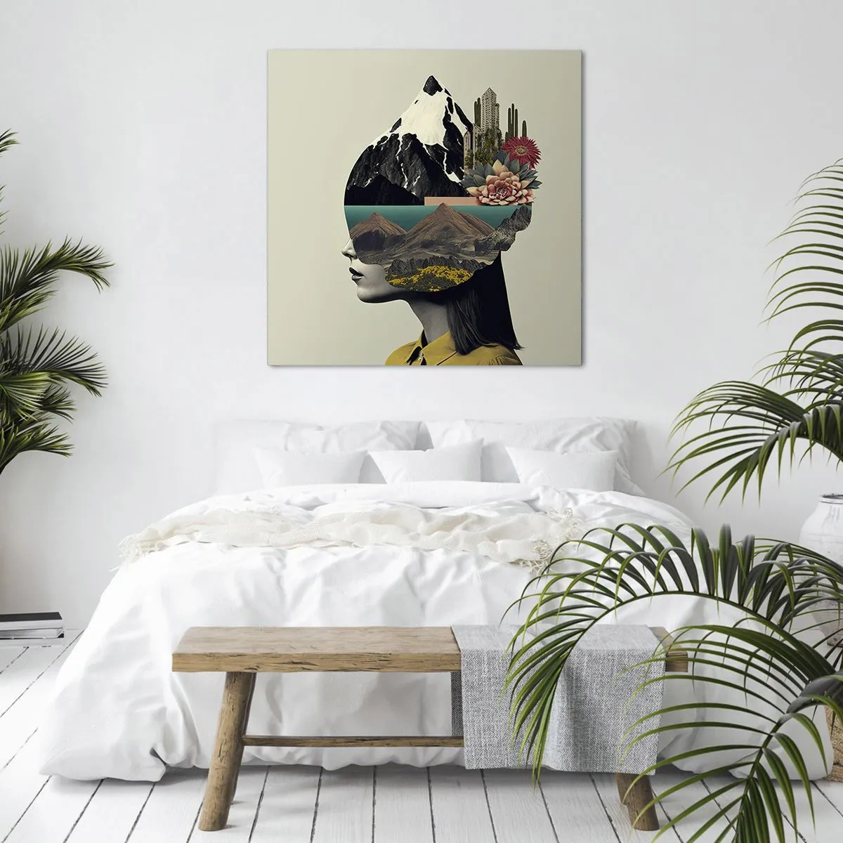 Impression sur toile - Image sur toile - La femme – toujours un mystère - 30x30 cm