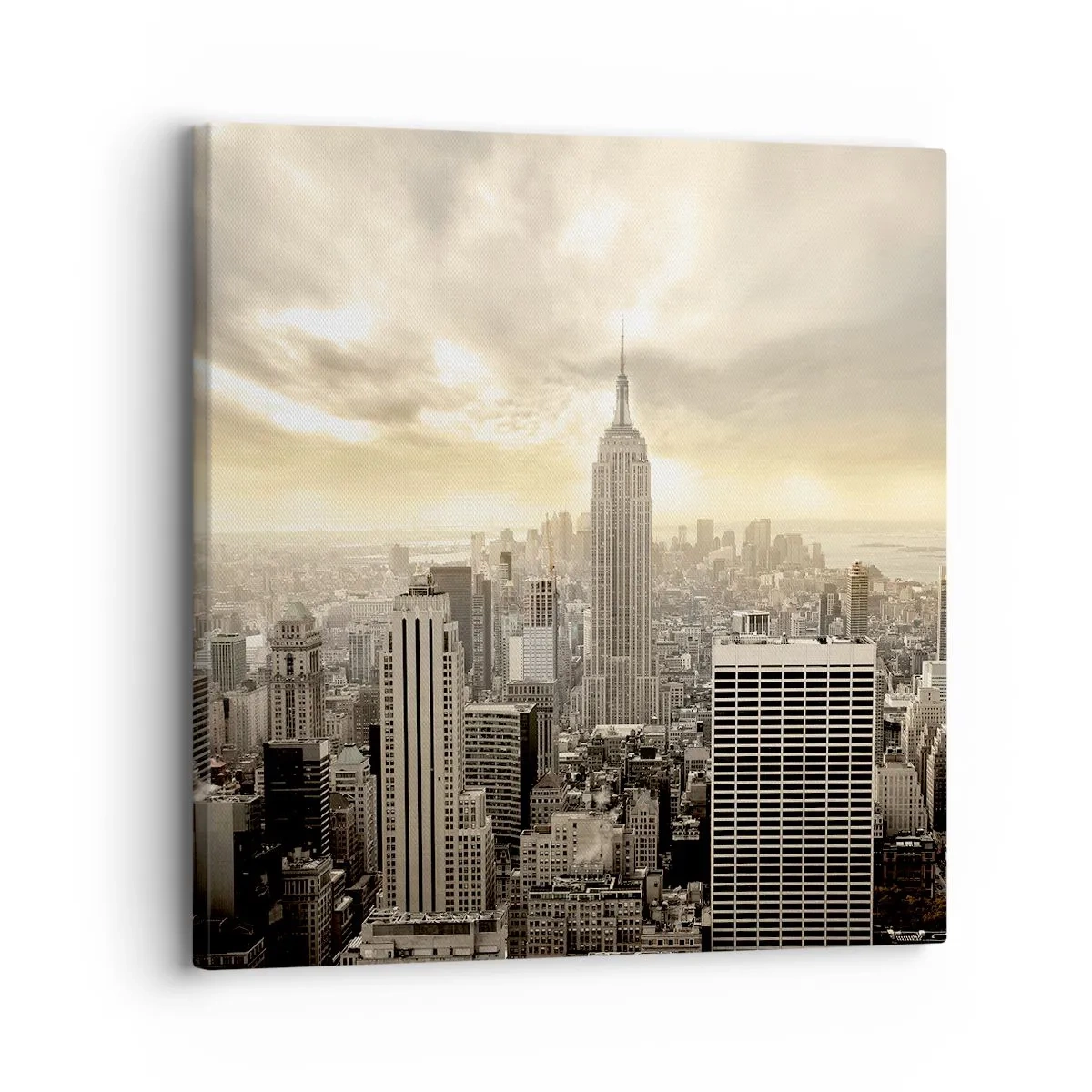 Impression sur toile - Image sur toile - New York tissé de gris - 30x30 cm