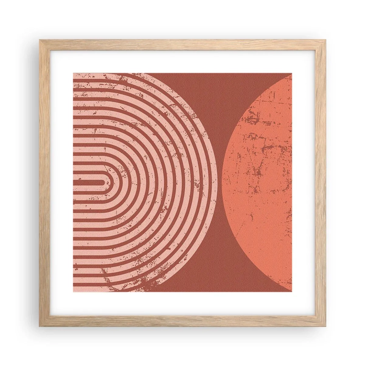 Affiche dans un chêne clair - Poster - Une relation proche - 40x40 cm