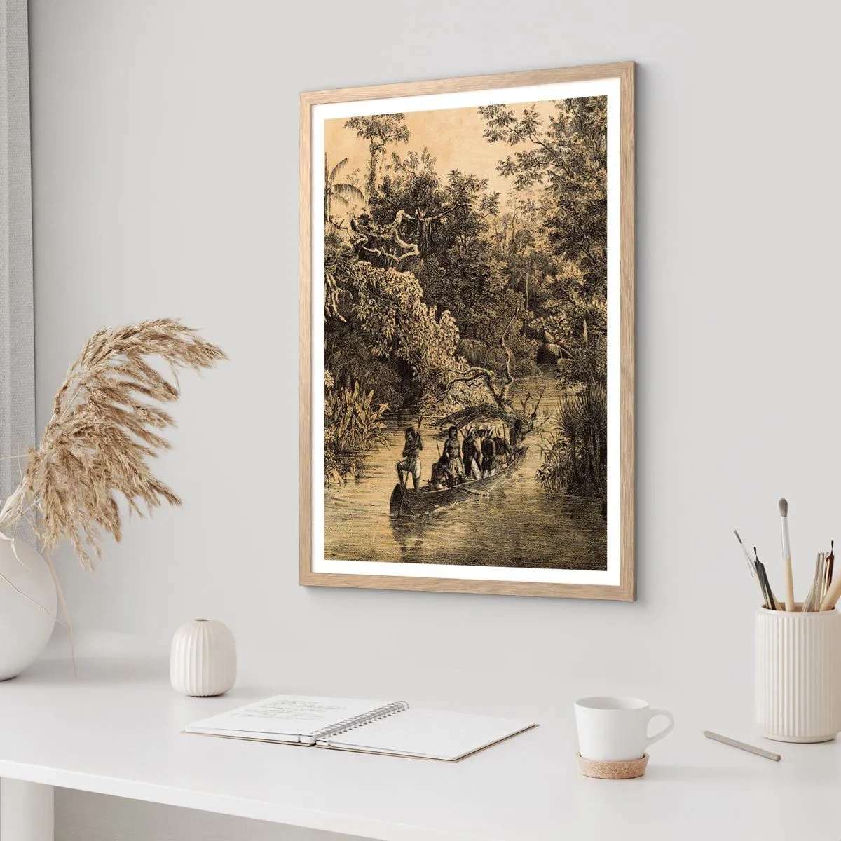 Affiche dans un chêne clair - Poster - Expédition à la source - 40x50 cm