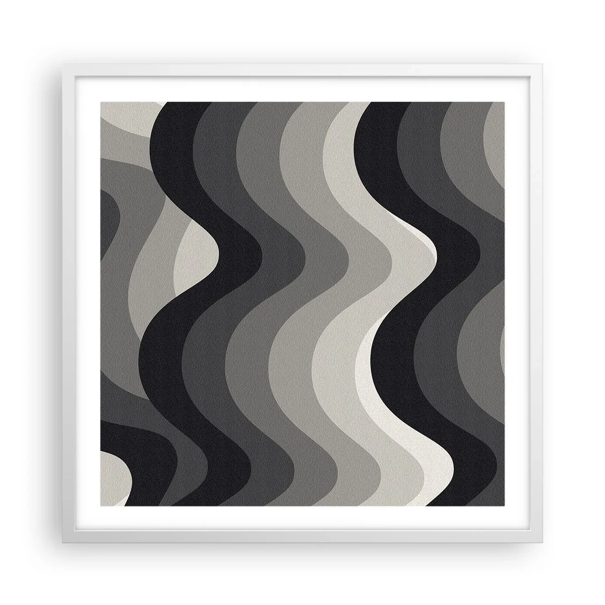 Affiche dans un cadre blanc - Poster - Vague après vague - 60x60 cm