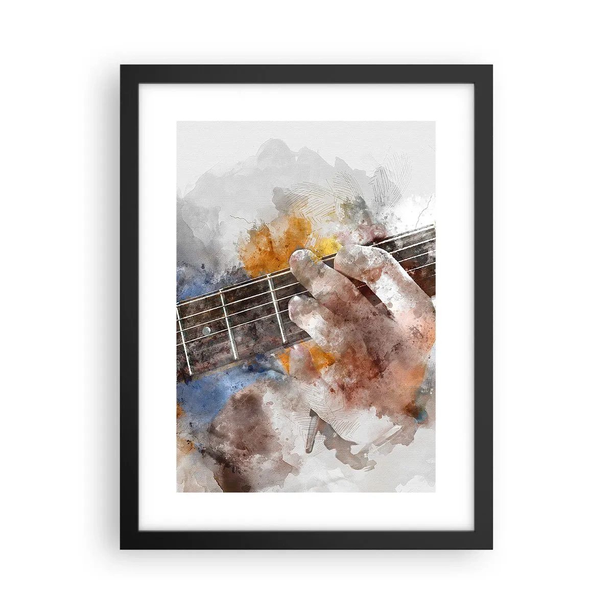 Affiche dans un cadre noir - Poster - La poésie entre les cordes - 30x40 cm