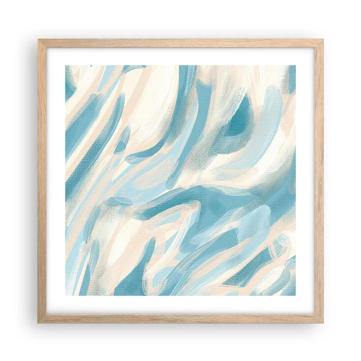 Affiche dans un chêne clair - Poster - Brise printanière - 50x50 cm