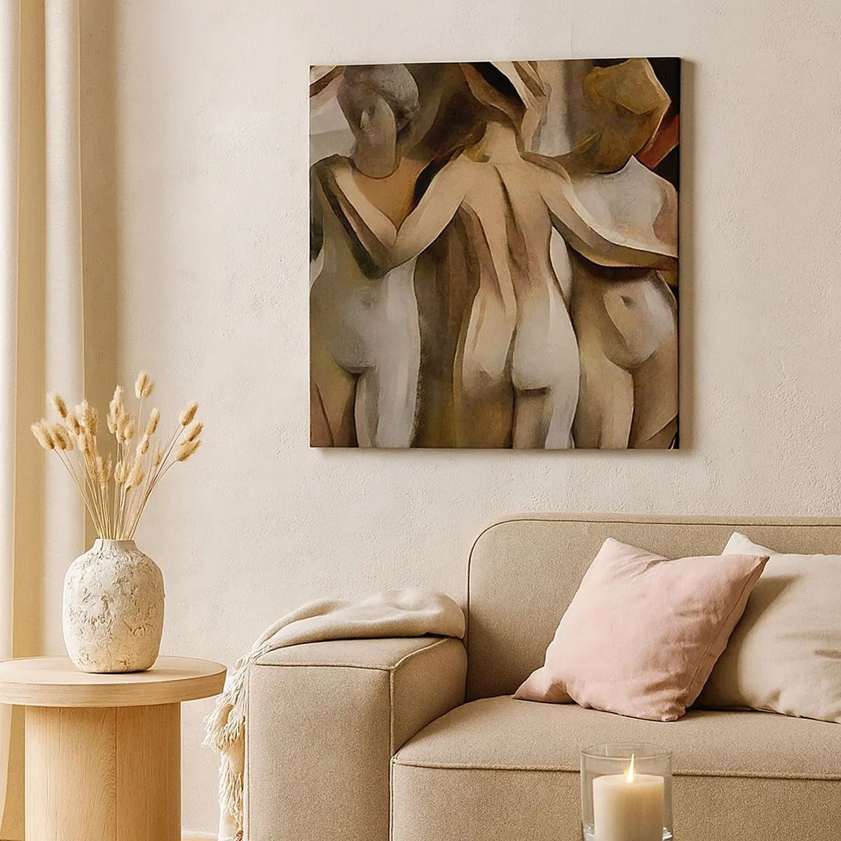 Impression sur toile - Image sur toile - Trois Grâces 2.0 - 30x30 cm