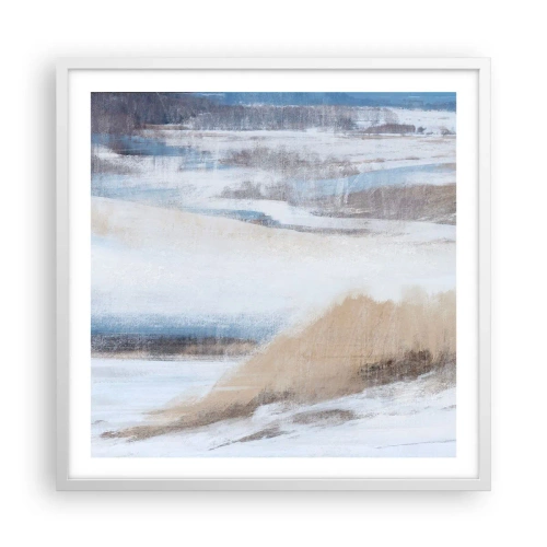Affiche dans un cadre blanc - Poster - Composition hivernale - 60x60 cm