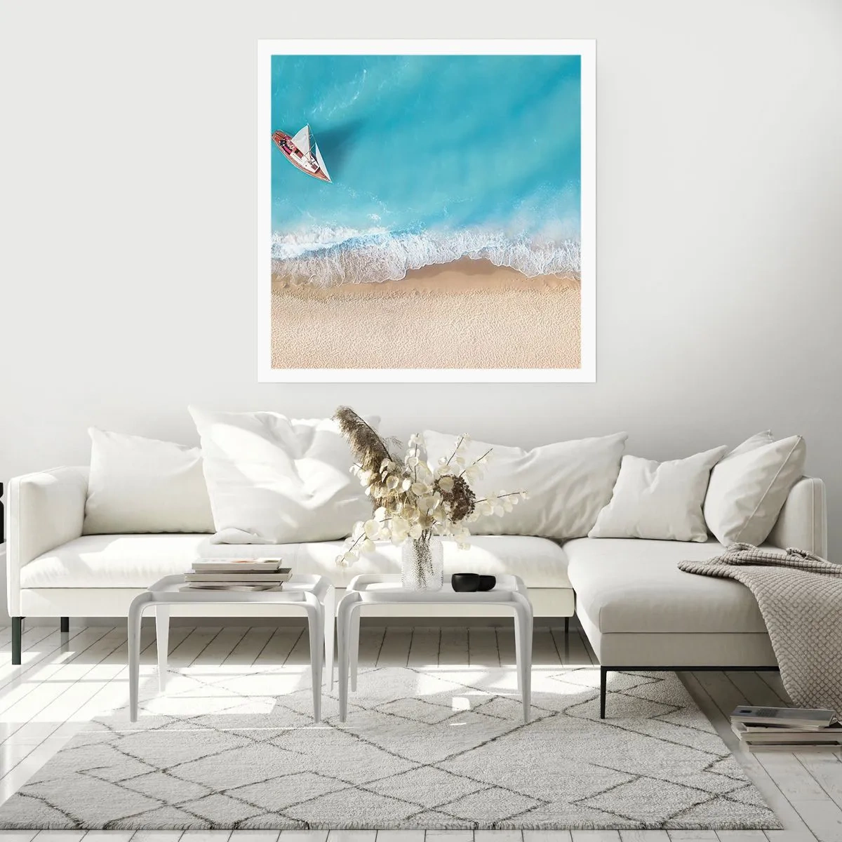 Affiche - Poster - A la frontière de l'azur et de l'or - 30x30 cm