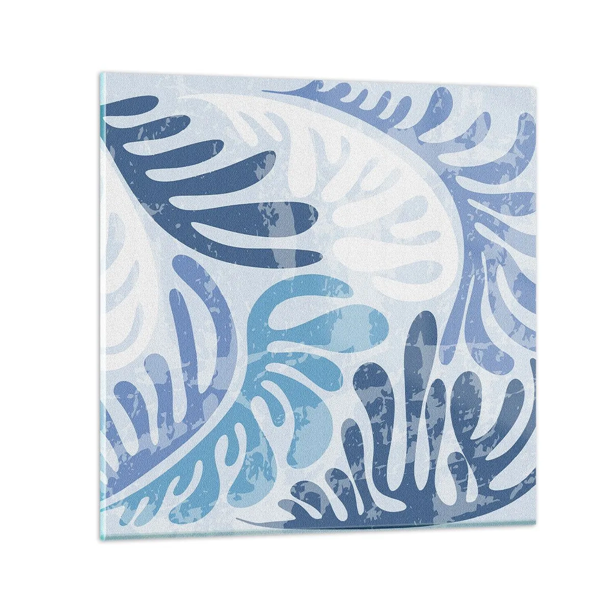 Impression sur verre - Image sur verre - Fougères bleues - 70x70 cm