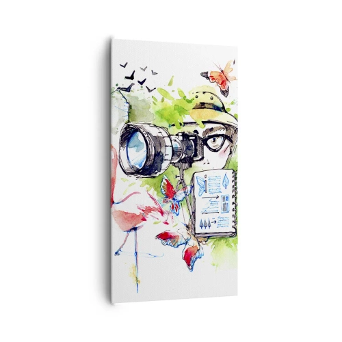 Impression sur toile - Image sur toile - Dans l'objectif d'un voyageu - 65x120 cm