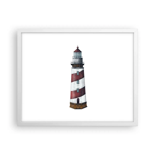 Affiche dans un cadre blanc - Poster - Toujours sur ses gardes - 50x40 cm