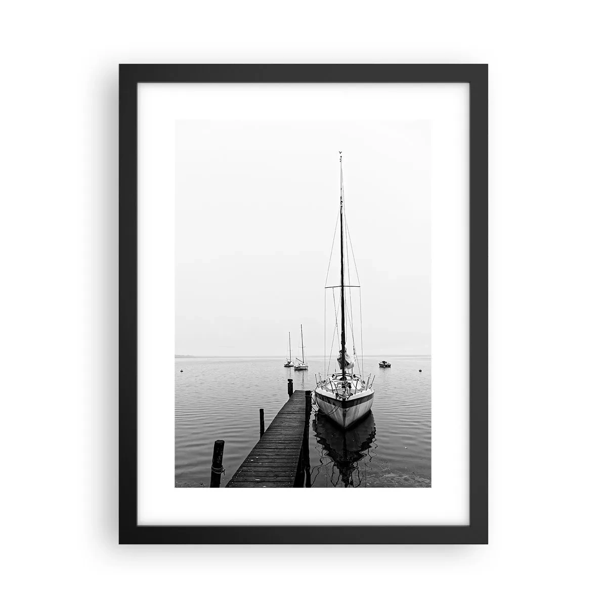 Affiche dans un cadre noir - Poster - Prêt pour la route - 30x40 cm