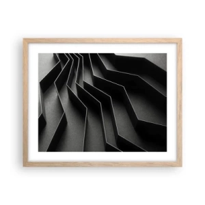 Affiche dans un chêne clair - Poster - Ordre spatial - 50x40 cm