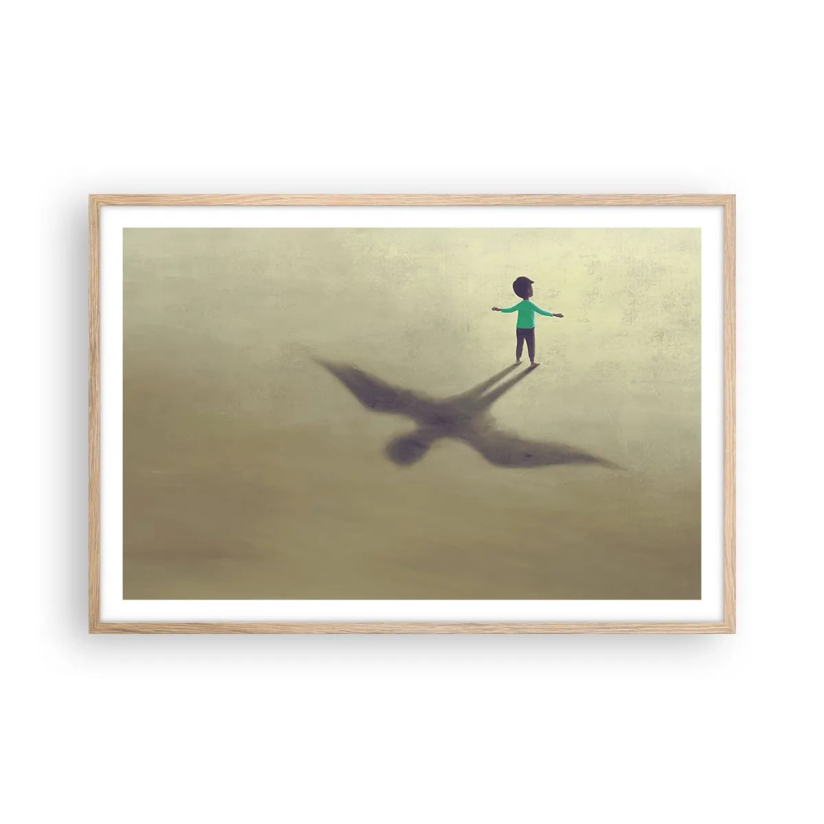 Affiche dans un chêne clair - Poster - Héros du futur - 91x61 cm