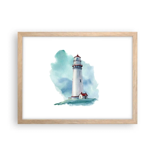 Affiche dans un chêne clair - Poster - La douce sœur du bleu - 40x30 cm