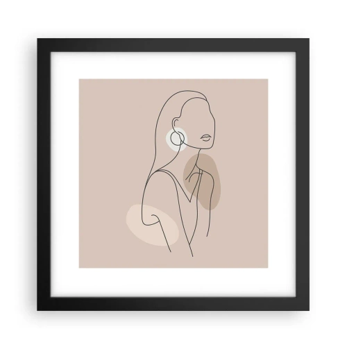 Affiche dans un cadre noir - Poster - Icone féminin - 30x30 cm