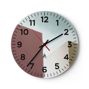 Horloge murale - Pendule murale - La géométrie d'un été ensoleillé - 30x30 cm