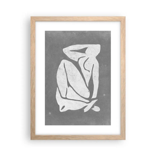 Affiche dans un chêne clair - Poster - En pensée - 30x40 cm