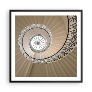 Affiche dans un cadre noir - Poster - À l'intérieur de la coquille - 60x60 cm