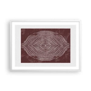 Affiche dans un cadre blanc - Poster - L'espace parle - 70x50 cm