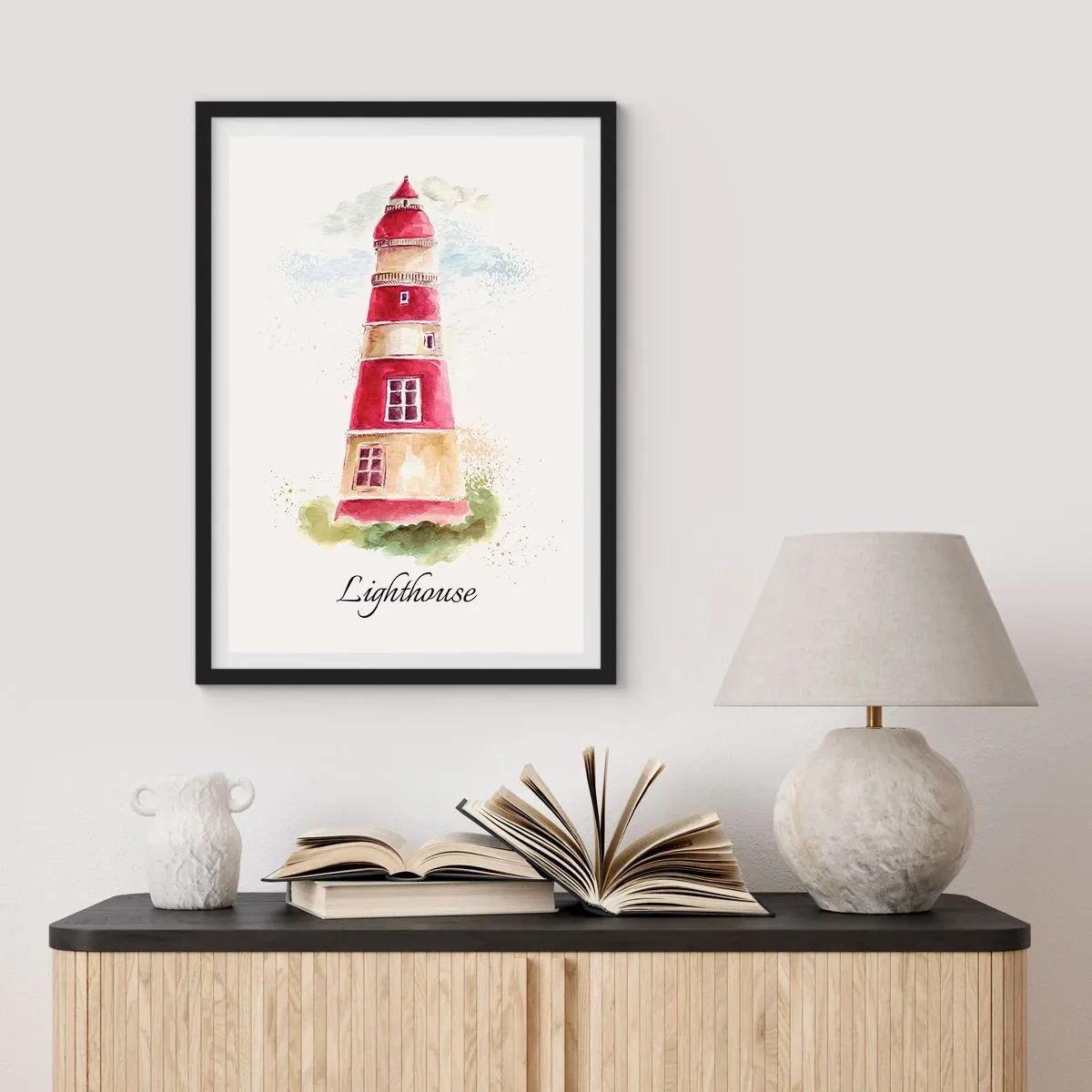 Affiche dans un cadre noir - Poster - Il y a toujours beau temps autour - 30x40 cm