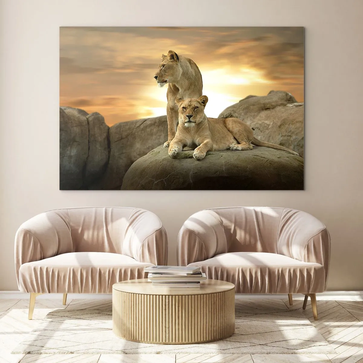 Impression sur verre - Image sur verre - Majesté royale - 120x80cm - Majesté royale - Décoration murale moderne pour le salon et la chambre ARTTOR