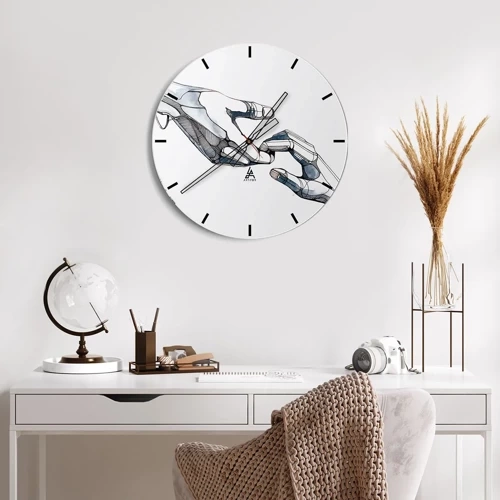 Horloge murale - Pendule murale - Un bon geste - 40x40 cm