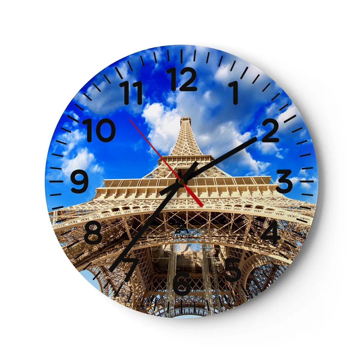 Horloge murale - Pendule murale - Atteindre le ciel et les nuages - 30x30 cm