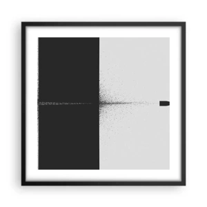 Affiche dans un cadre noir - Poster - Droit au but - 50x50 cm