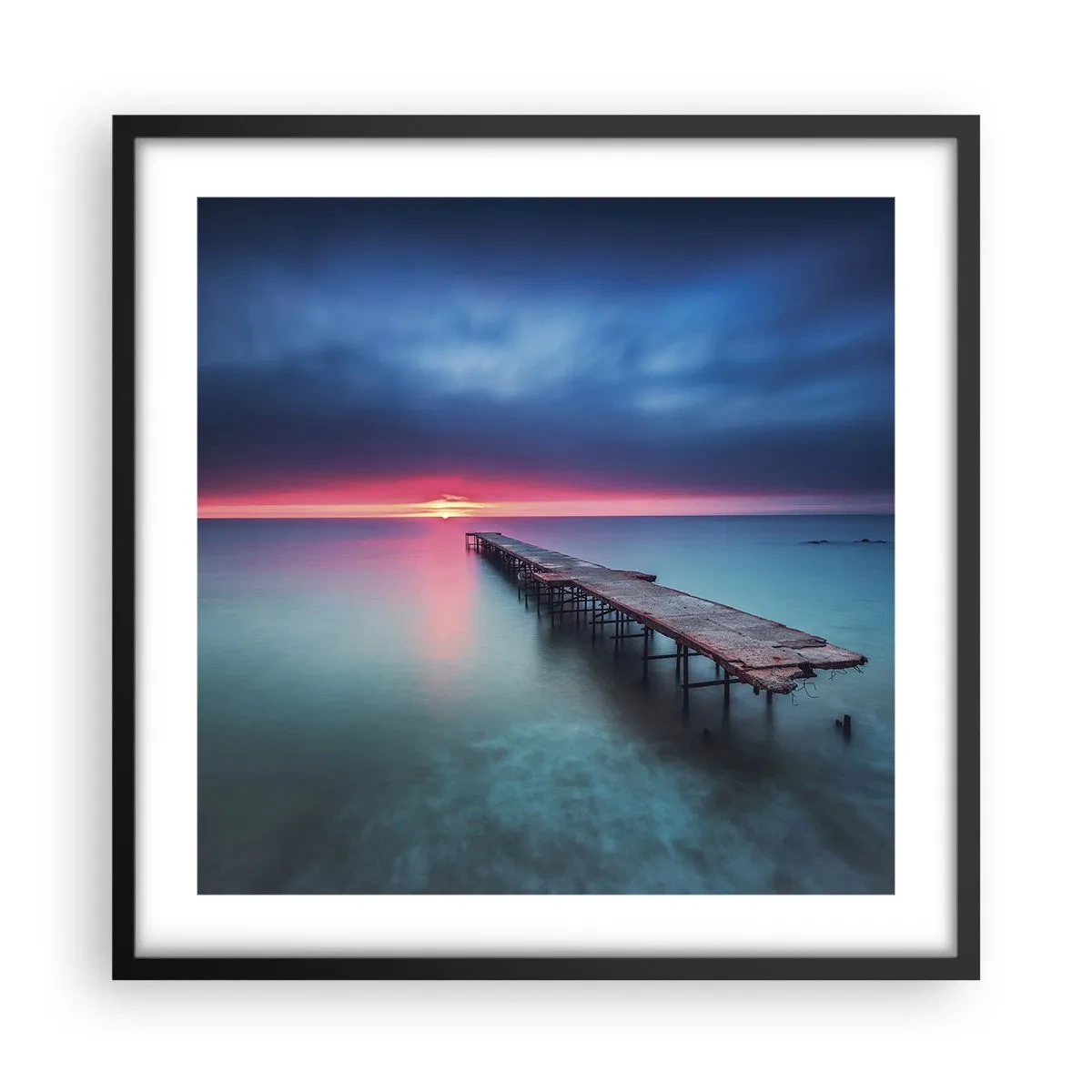 Affiche dans un cadre noir - Poster - Entre le ciel et la terre - 50x50 cm