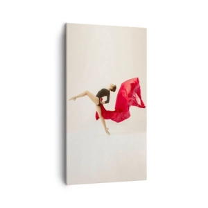 Impression sur toile - Image sur toile - Rouge et noir - 45x80 cm