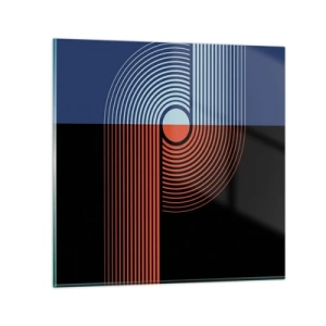 Impression sur verre - Image sur verre - Dans une étreinte géométrique - 60x60 cm