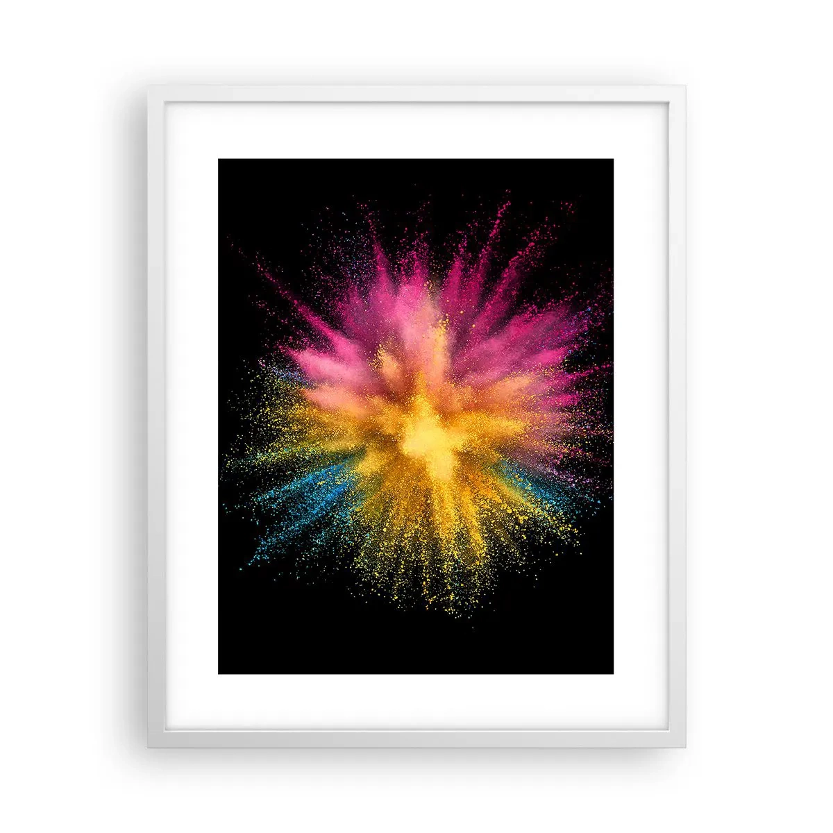 Affiche dans un cadre blanc - Poster - Origine des couleurs - 40x50 cm