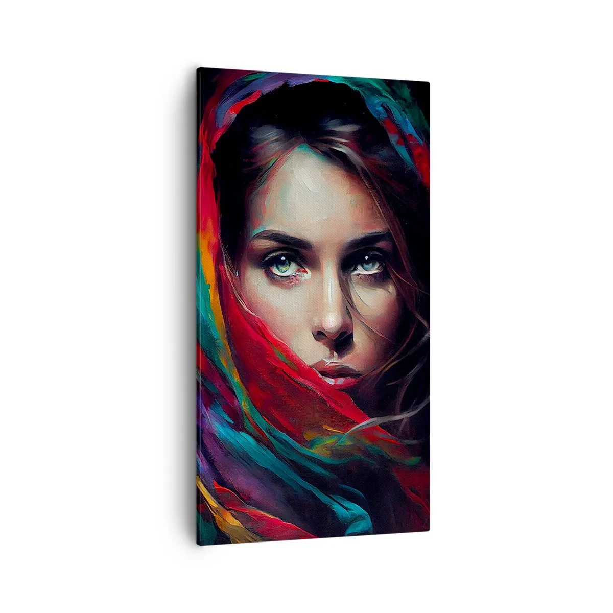 Impression sur toile - Image sur toile - Mystère aux yeux verts - 55x100 cm