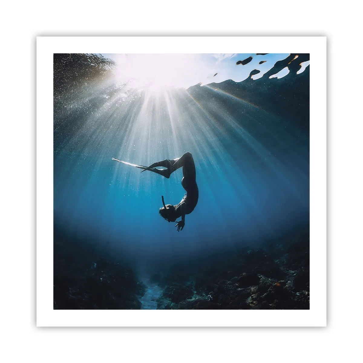 Affiche - Poster - Dans sous-marine - 60x60 cm