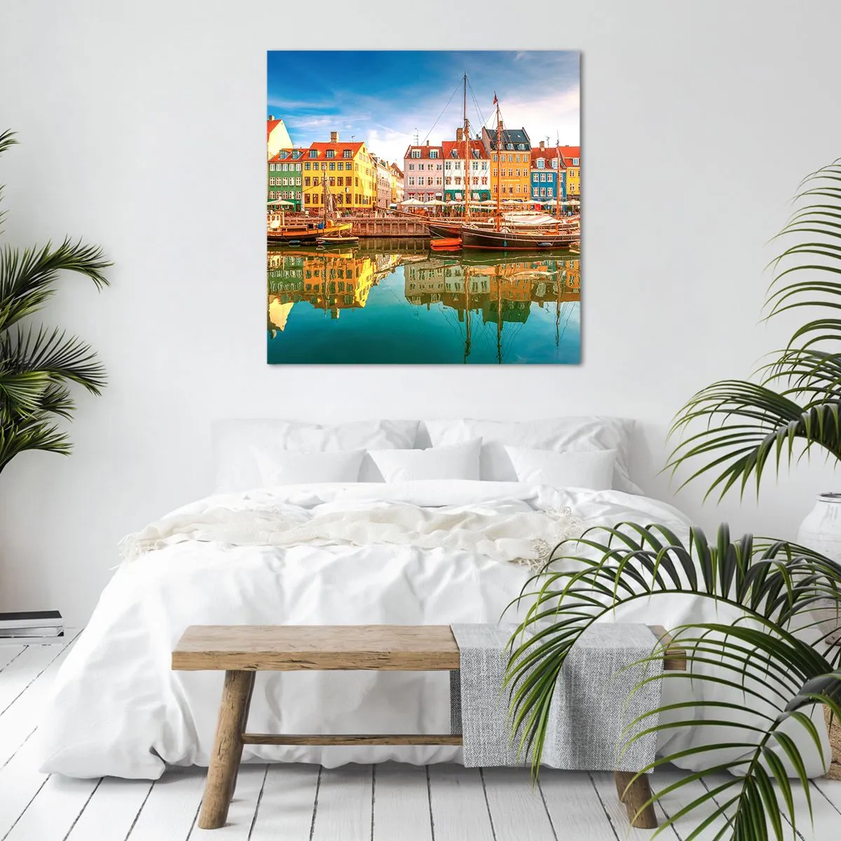 Impression sur toile - Image sur toile - Aussi lisse qu'un miroir au-dessus de l'eau - 40x40 cm