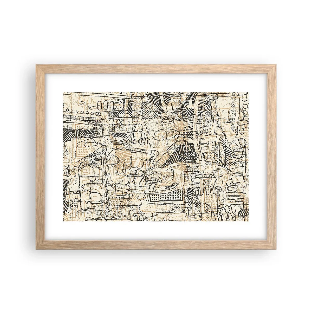 Affiche dans un chêne clair - Poster - Il attend d'être décodé - 40x30 cm