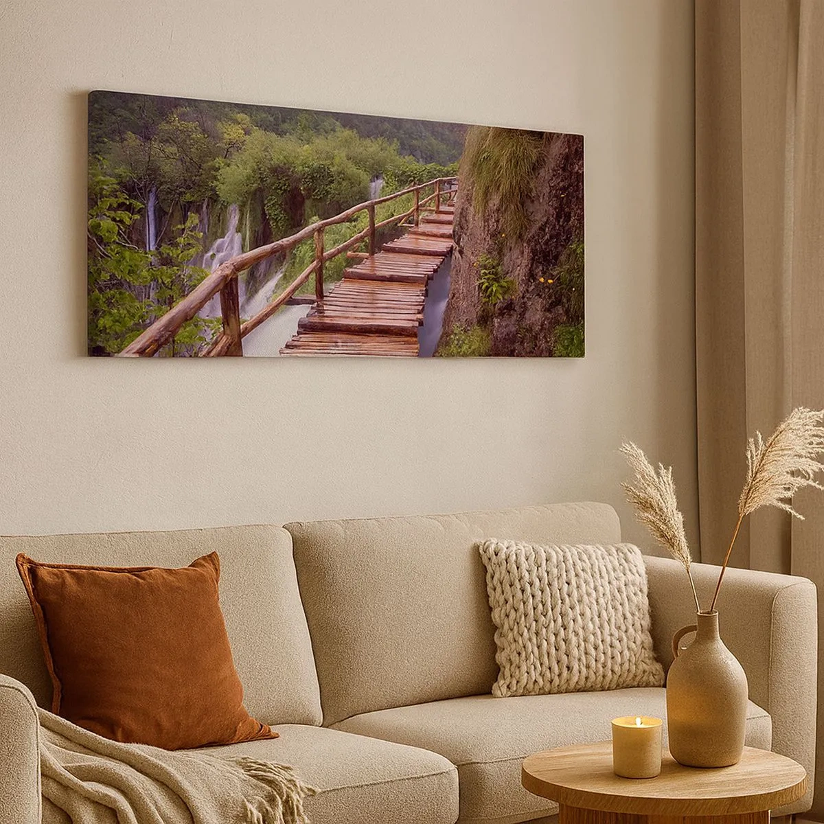 Impression sur toile - Image sur toile - La beauté au-delà de la croyance - 100x40 cm