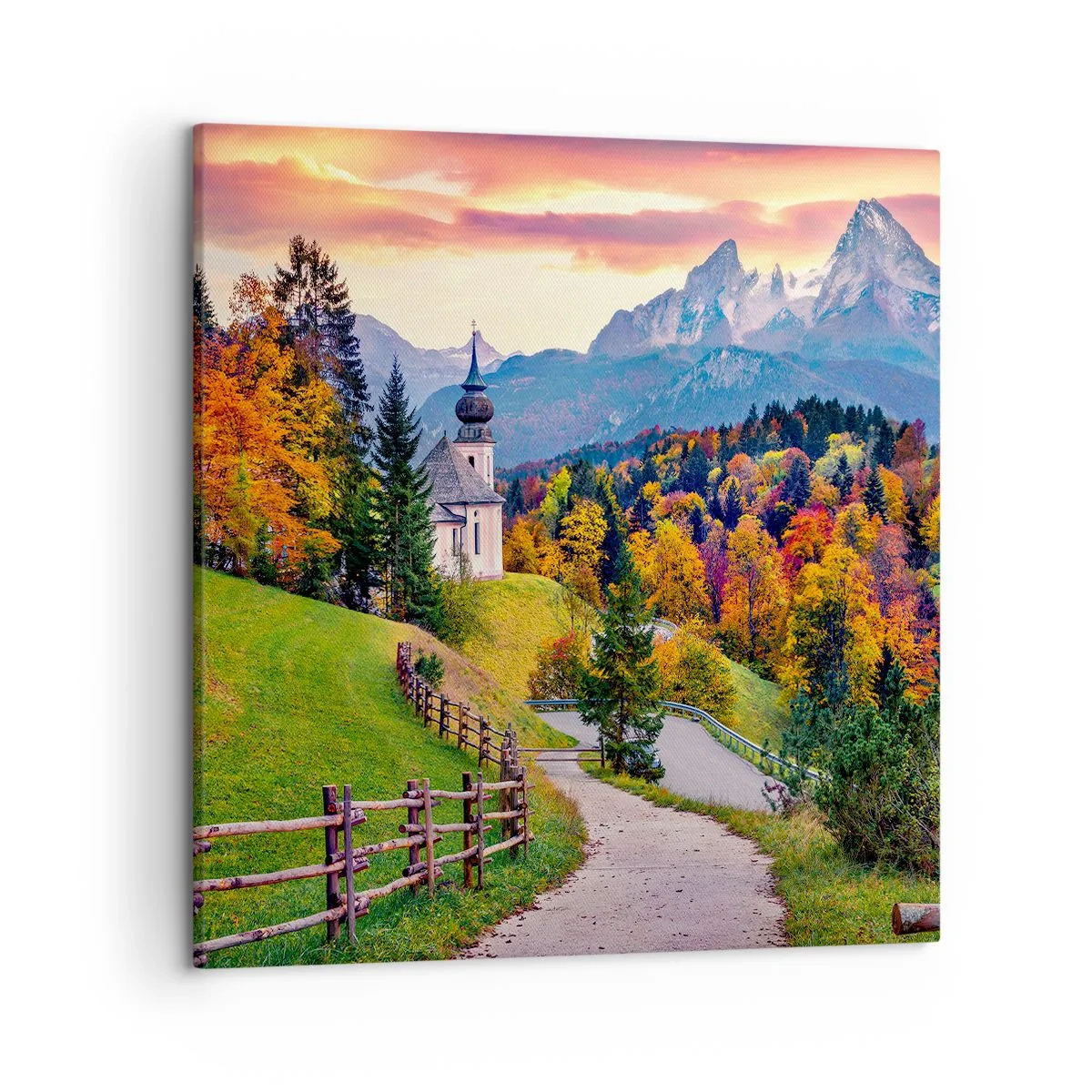 Impression sur toile - Image sur toile - Paysage comme peind - 50x50 cm