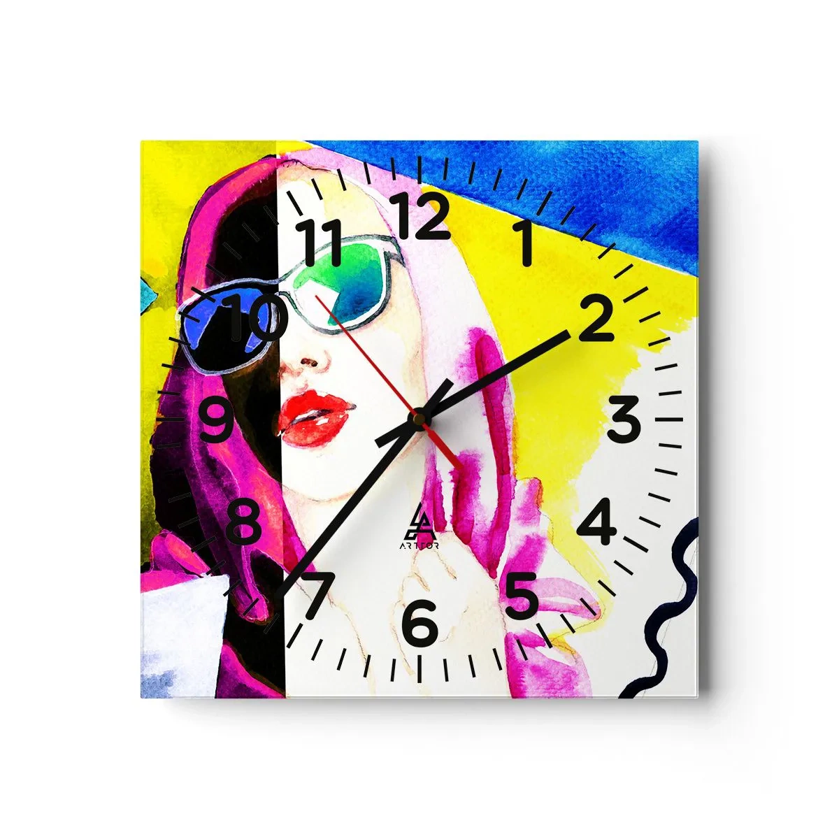 Horloge murale - Pendule murale - je ne suis pas blanche et je ne suis pas noire - 30x30 cm
