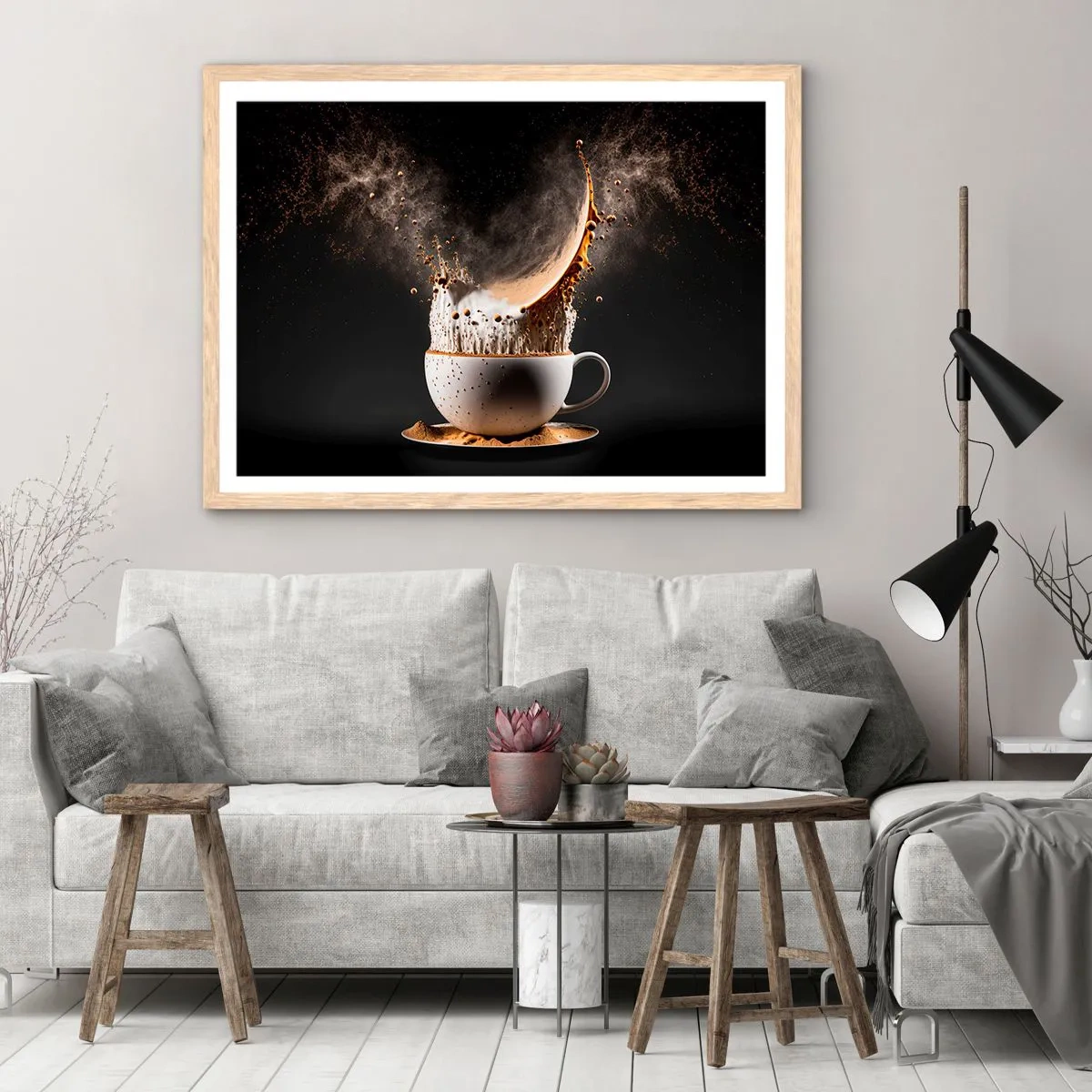 Affiche dans un chêne clair - Poster - Une explosion de saveur - 50x40 cm