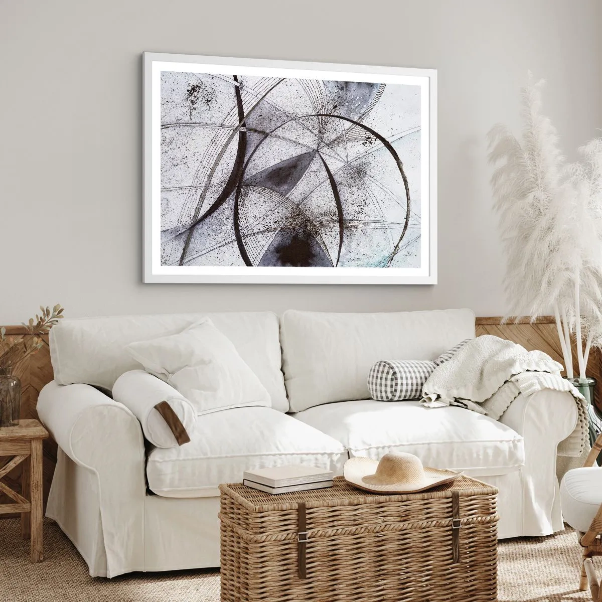 Affiche dans un cadre blanc - Poster - Fantaisie futuriste - 100x70 cm