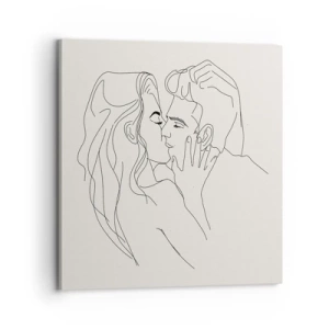 Impression sur toile - Image sur toile - Enlacé de sentiment - 70x70 cm